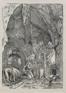St. Hieronymus i hulen, ca. 1513-15. af Albrecht Altdorfer