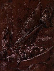 St. Nicholas af Bari irettesætter Stormen af Albrecht Altdorfer