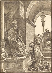 Suppliant knælende for Jomfruen og Barnet af Albrecht Altdorfer