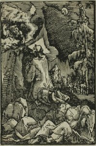 Kvalen i haven, fra Menneskets fald og forløsning af Albrecht Altdorfer