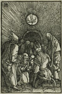 Omskærelsen, fra Menneskets Fald og Forløsning af Albrecht Altdorfer