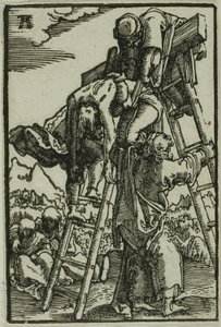 Nedstigningen fra korset, fra Menneskets fald og forløsning af Albrecht Altdorfer