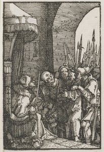 Menneskets fald og forløsning: Kristus før Pilatus, ca. 1515. af Albrecht Altdorfer