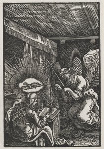 Menneskets fald og forløsning: Bebudelsen af Albrecht Altdorfer