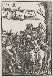Menneskets fald og forløsning: Flugten til Egypten, ca. 1515. af Albrecht Altdorfer