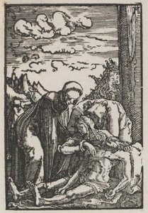 Menneskets fald og forløsning: Klagesangen under korset, ca. 1515. af Albrecht Altdorfer