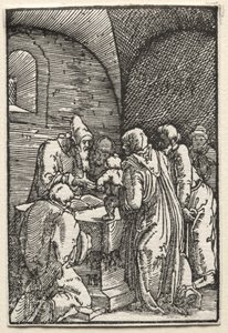 Menneskets fald og forløsning: Præsentationen af Kristus i templet af Albrecht Altdorfer