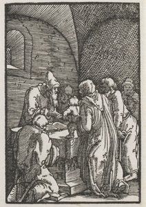 Menneskets fald og forløsning: Præsentationen af Kristus i templet af Albrecht Altdorfer
