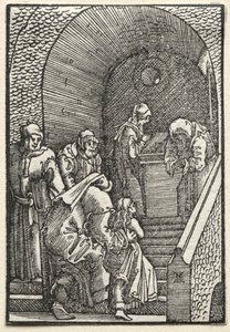 Menneskets fald og forløsning: Præsentationen af jomfruen i templet, 1515. af Albrecht Altdorfer