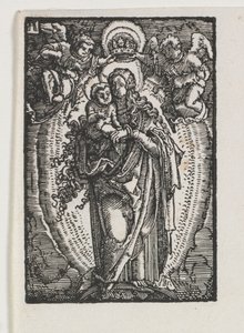 Menneskets fald og forløsning: Jomfruen som himlens dronning, ca. 1513. af Albrecht Altdorfer