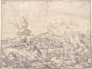 Det store landskab med vandmøllen af Albrecht Altdorfer
