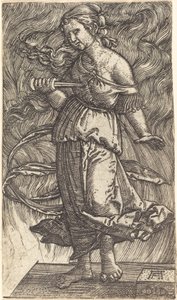 Didos selvmord af Albrecht Altdorfer
