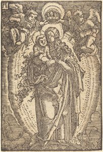 Jomfruen kronet af engle af Albrecht Altdorfer