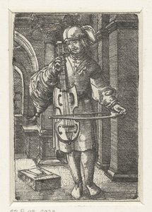 Vedelspeler af Albrecht Altdorfer