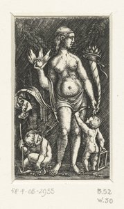 Venus med to putti af Albrecht Altdorfer