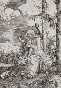 Jomfru Maria med barnet i et landskab af Albrecht Altdorfer