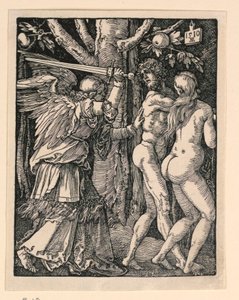 Adam og Eva fordrevet fra Paradiset, fra The Little Passion-serien af Albrecht Dürer