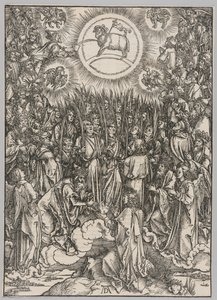 Apokalypse: Lammets tilbedelse – de udvalgtes salme af Albrecht Dürer