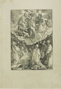 Jomfruens antagelse og kroning, fra Jomfruens liv af Albrecht Dürer
