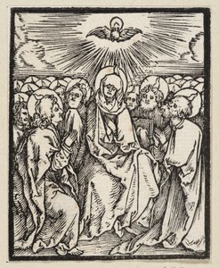 Helligåndens udgydelse (fra: Postilla, 43 træsnit) af Albrecht Dürer