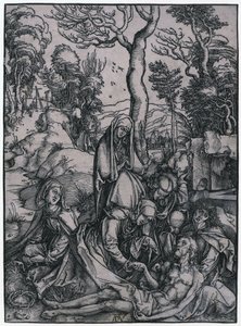 Kristi begrædning, blad 9 i serien »Den store passion« af Albrecht Dürer