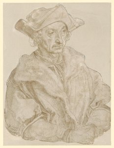 Portræt af en ældre, skægfri mand (Sebastian Brant) af Albrecht Dürer