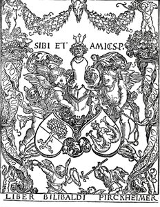 Bogplade af Willibald Pirkheimer, c1502-1503, 1906 af Albrecht Dürer