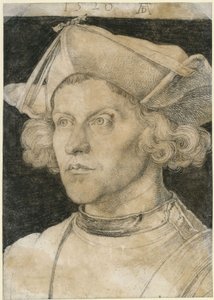 Brystbillede af en ung mand af Albrecht Dürer