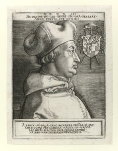 Kardinal Albert af Brandenburg, 1523 af Albrecht Dürer