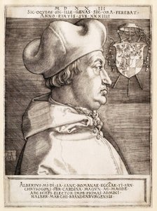 Kardinal Albrecht af Brandenburg (Den store kardinal) af Albrecht Dürer