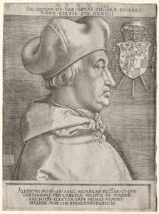 Kardinal Albrecht af Brandenburg - Den store plade, 1523. af Albrecht Dürer