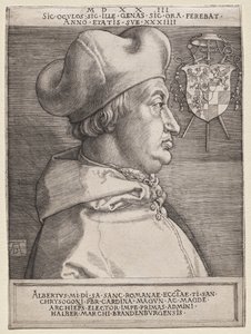 Kardinal Albrecht af Brandenburg - den store plade af Albrecht Dürer