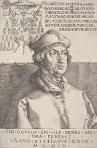Kardinal Albrecht af Brandenburg Lille kardinal, 1519. af Albrecht Dürer