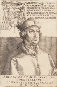 kardinal Albrecht af Brandenburg; eller Den lille kardinal af Albrecht Dürer
