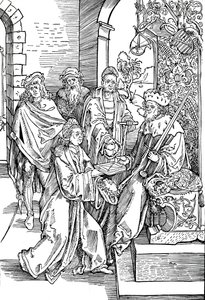 Celtes præsenterer sin bog for kurfyrsten af Sachsen, 1501 1906 af Albrecht Dürer