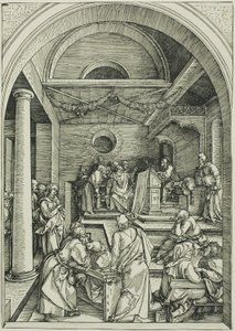Kristus blandt lægerne, fra Jomfruens liv af Albrecht Dürer