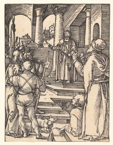 Kristus for Pilatus, fra "Den lille passion" af Albrecht Dürer