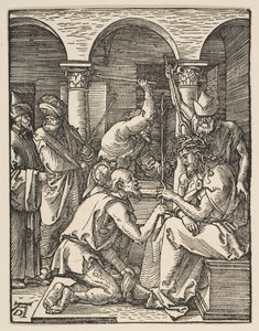 Kristus kronet med torne, fra Den lille lidenskab, ca. 1509. af Albrecht Dürer