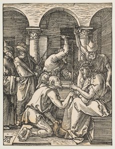 Kristus kronet med torne, fra Den lille lidenskab, ca. 1509. af Albrecht Dürer
