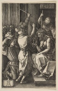 Kristus kronet med torne, fra den indgraverede lidenskab, 1512. af Albrecht Dürer