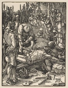 Kristus Nailed to the Cross, fra The Small Passion, ca. 1509. af Albrecht Dürer