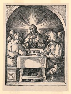 Kristus ved Emmaus fra Little Passion -serien af Albrecht Dürer