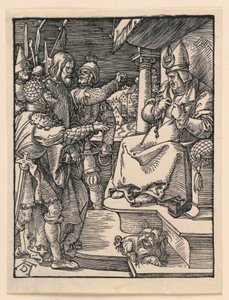 Kristus før Kaifas, fra The Little Passion Series af Albrecht Dürer