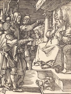 Kristus før Kajfas, sandsynligvis ca. 15091510. af Albrecht Dürer