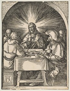 Kristus i Emmaus, fra Den lille lidenskab, ca. 1510. af Albrecht Dürer