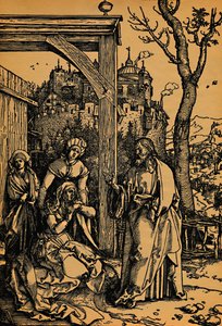 Kristus tager afsked med sin mor., Kristus tager afsked med sin mor, 1504-1505. af Albrecht Dürer
