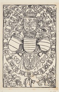 Våbenskjold af Maximilian I som konge af romerne af Albrecht Dürer