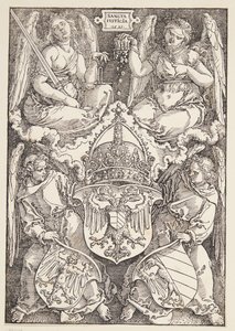 Imperiets våbenskjold og byen Nürnberg af Albrecht Dürer