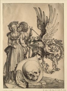 Våbenskjold med et kranium af Albrecht Dürer