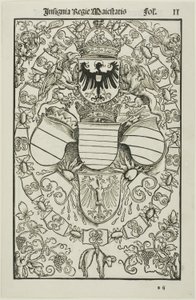 Våbenskjold af Maximilian I som konge af romerne af Albrecht Dürer